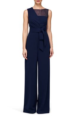 JS Collections Aubree Wide Leg Jumpsuit in Navy 