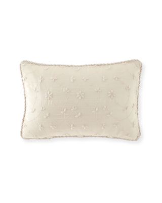 Jubilee Embroidered Silk Feather Boudoir Pillow