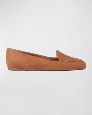 Judie Suede Flat Loafers