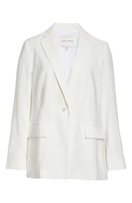 Judith & Charles Roccoco Linen Blend Blazer in Off White