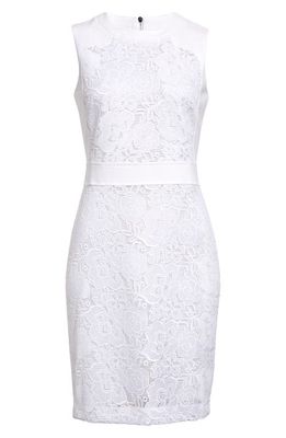 Judith & Charles Sienna Sleeveless Sheath Dress in Off White