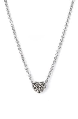 Judith Jack Reversible Pavé Heart Necklace in Marcasite