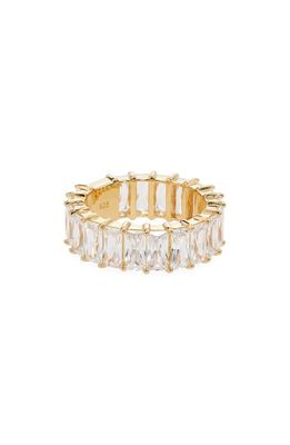 Judith Leiber Baguette Cubic Zirconia Eternity Ring in Clear
