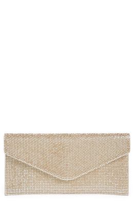 JUDITH LEIBER COUTURE Beaded Envelope Clutch in Champagne Prosecco