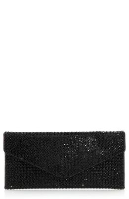 JUDITH LEIBER COUTURE Beaded Envelope Clutch in Nero Jet