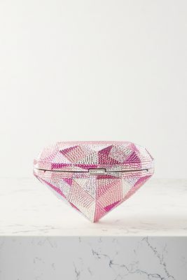 Judith Leiber Couture - Diamond Crystal-embellished Silver-tone Clutch - Pink