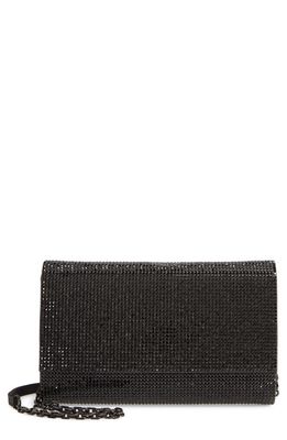 JUDITH LEIBER COUTURE Fizzoni Beaded Clutch in Nero Jet
