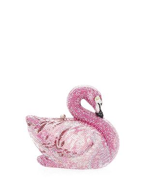 Judith Leiber Flamingo crystal-embellished clutch - Pink