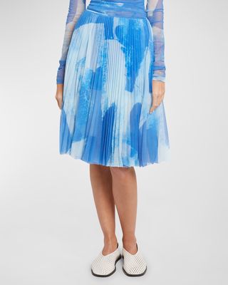 Judy Printed Pleated Jersey