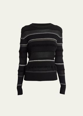 Judy Tricolor Ribbed Sweater