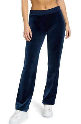 Juicy Couture Bling Velour Pants in Regal Blue