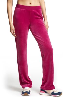 Juicy Couture Bling Velour Pants in Rose
