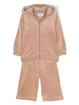 Juicy Couture Kids logo-embroidered velour tracksuit - Pink