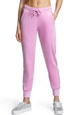Juicy Couture Side Bling Velour Joggers in Violet Dusk