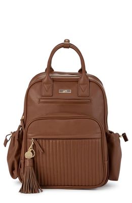 JuJuBe Ju-Ju-Be Million Pockets Faux Leather Diaper Backpack in Spice