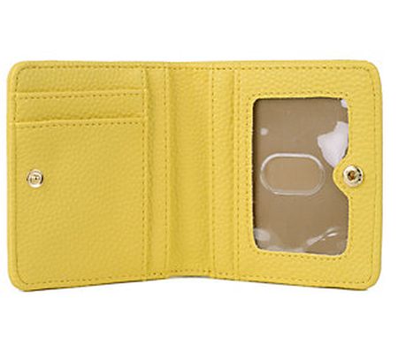 Julia Buxton Solid Vegan Faux Leather Md Snap B ifold Wallet