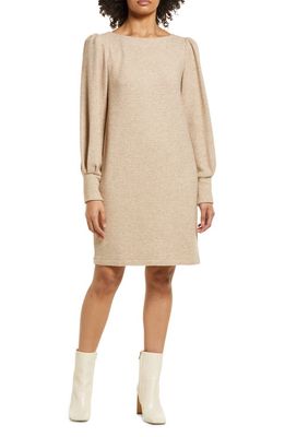 Julia Jordan PUFF SLEEVE SWEATER DRESS in Oatmeal