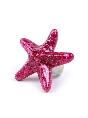 JULIETTA glittered starfish ring - Pink
