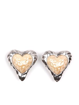 JULIETTA Heart clip-on stud earrings - Silver