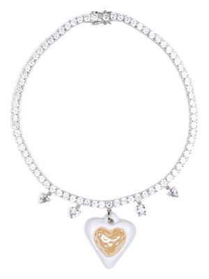 JULIETTA heart pendant necklace - White