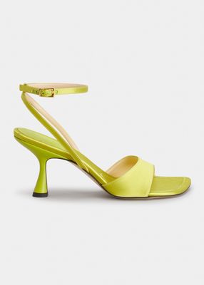 Julio Satin Ankle-Strap Sandals
