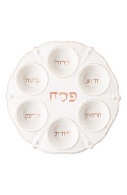 Juliska Berry & Thread Ceramic Seder Plate in Whitewash