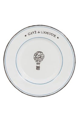 Juliska L'Amour Toujours Dinner Plate in Whitewash Black