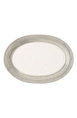 Juliska Le Panier Grey Mist Oval Serving Platter in Mist Grey