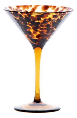 Juliska Puro Tortoiseshell Martini Glass in Brown