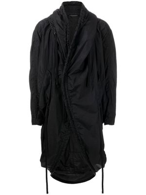 Julius asymmetric hooded jacket - Black