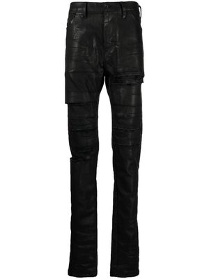 Julius coated-finish skinny jeans - Black