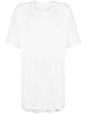 Julius curved-hem cotton T-shirt - White