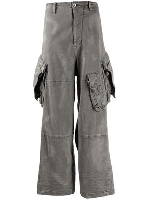 Julius distressed baggy pocket wide-leg jeans - Grey