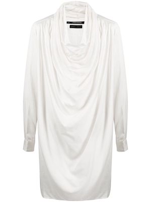 Julius draped-design long-sleeve shirt - White