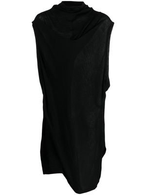 Julius draped-design wool-blend jumper - Black