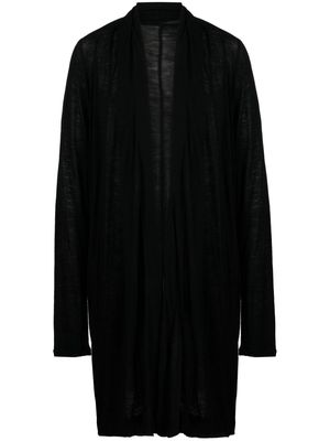 Julius draped long-sleeve cardigan - Black