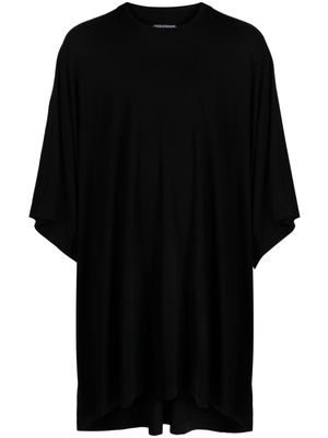 Julius drop-shoulder cotton-blend T-shirt - Black