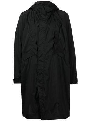 Julius Dusk Mod hooded raincoat - Black