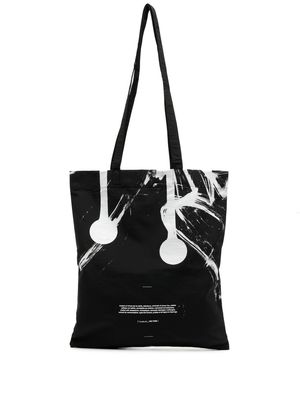Julius graphic-print canvas tote bag - Black