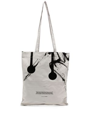 Julius graphic-print canvas tote bag - Grey