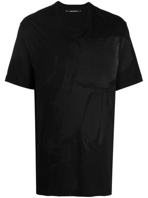 Julius graphic-print cotton-blend T-shirt - Black