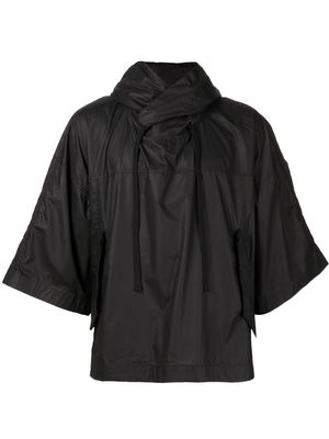 Julius hooded ripstop pullover jacket - Black