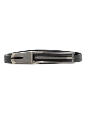 Julius logo-buckle leather belt - Black