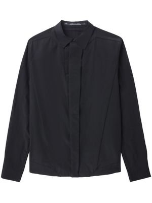 Julius long-sleeved cotton shirt - Black