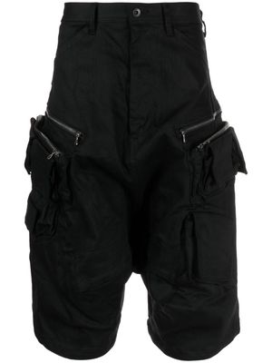 Julius mid-rise drop-crotch shorts - Black