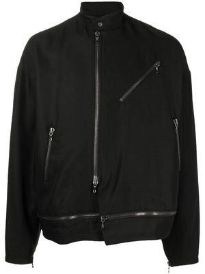 Julius multi-zip pocket bomber jacket - Black