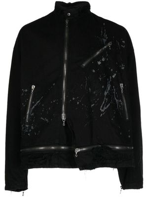 Julius paint-splatter deconstructed jacket - Black