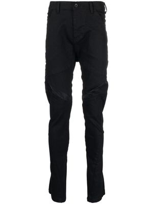 Julius panelled skinny-cut trousers - Black
