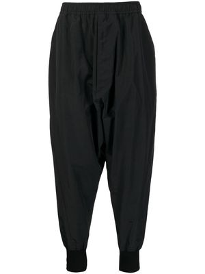 Julius Pilot drop-crotch pants - Black