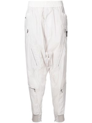 Julius Pilot drop-crotch pants - White